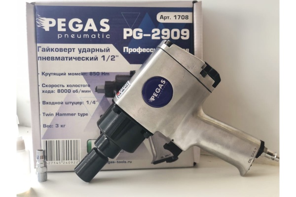 Ударный пневматический гайковерт Pegas pneumatic 1/2 PG-2909 1708 Ударный пневматический гайковерт Pegas pneumatic 1/2 PG-2909 1708