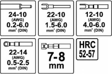 Пассатижи для спрессовки клемм YATO YT-2270