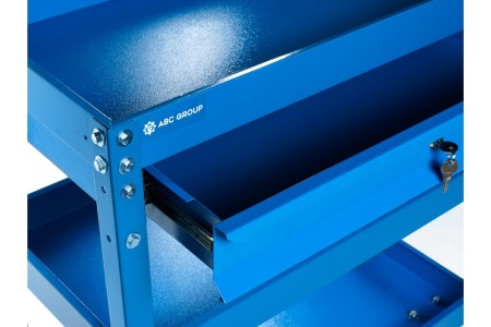 Инструментальная тележка ABC 3 полки с ящиком 700х350х760 мм ИЛТ-3СЯ Инструментальная тележка ABC 3 полки с ящиком 700х350х760 мм ИЛТ-3СЯ