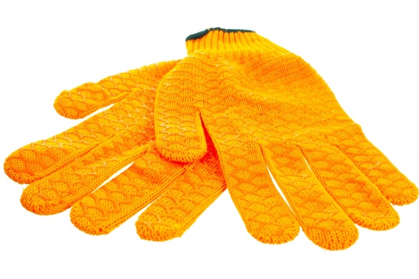 Трикотажные перчатки Зубр с противоскользящим двусторонним перекрестным покрытием (размер L-XL) 11278-XL