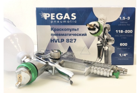Краскопульт Pegas pneumatic HVLP827 сопло 1.7 мм 2713