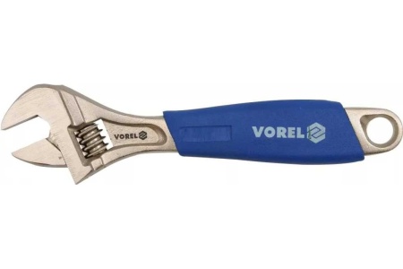 Разводной ключ с прорезиненной ручкой VOREL 150 мм 54055