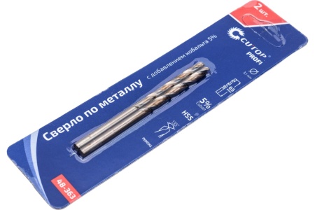 Сверло по металлу с кобальтом (2 шт; 3.1х36х65 мм) CUTOP 48-363