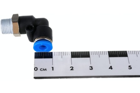 Фитинг угловой для пластиковых трубок (4 мм; 1/8М) ROCKFORCE RF-SPL04-01