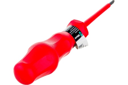 Диэлектрическая крестовая отвертка WERA 1765 i PZ VDE Kraftform Classic PZ1 x 80 мм WE-031260