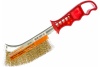 Металлическая щетка с пластмассовой красной ручкой SANTOOL 060102