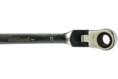 Комбинированный ключ трещоточный с шарниром 8мм AV Steel  AV-315208