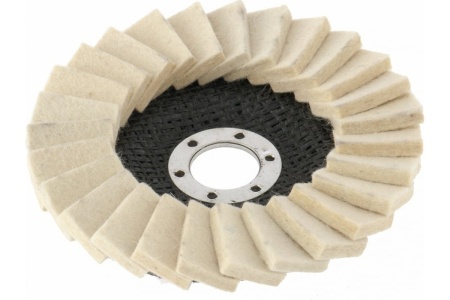 Круг полировальный лепестковый из натурального войлока (125х22,2 мм) MATRIX 75934
