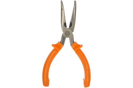 Изогнутые длинногубцы, 160 мм, шлифованные, пластмассовые рукоятки SPARTA Classic 17411