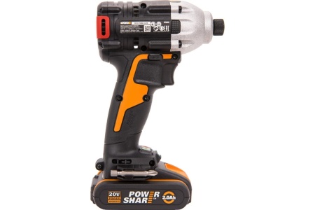 Бесщеточный ударный аккумуляторный винтоверт Impact WORX 20 В, 2x2 Ач, ЗУ, кейс WX261