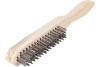 Металлическая щетка Политех 4-рядная, деревянный корпус, 2120004
