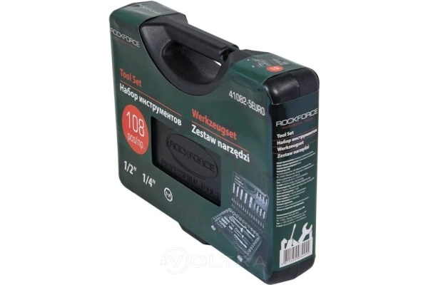Набор торцевых головок и вставок ROCKFORCE 1/2"х1/4"DR 6-гранных 108 предметов RF-41082-5LEURO