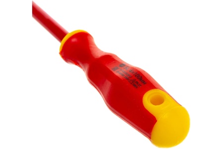 Диэлектрическая отвертка СИБРТЕХ SL4х100 мм, CrV, до 1000 В, двухкомпонентная рукоятка 12932