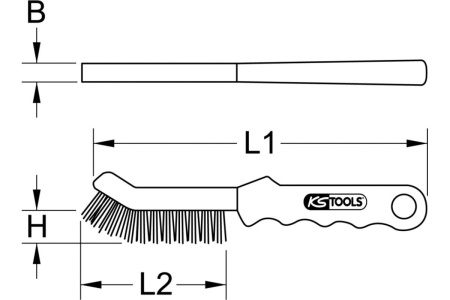 Корщетка для чистки суппортов тормозных механизмов KS Tools из стальной проволоки 201.2320