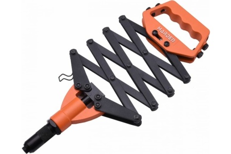 Заклепочник Harden 800 мм, гармошка, усиленный, CR-MO, заклепки 3,2-4,0-4,8-6,4 мм 610114