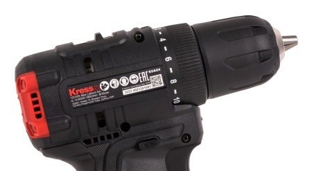 Дрель-шуруповерт аккумуляторная бесщеточная KRESS KUA24, 12В, 40Нм, 2.0Ач х2, ЗУ 1,5А, кейс.