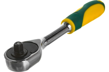 Трещотка FIT IT CrV механизм, пластиковая прорезинная ручка 1/4'' 62375