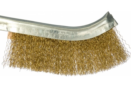 Металлическая щетка с пластмассовой красной ручкой SANTOOL 060102