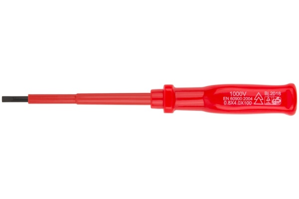 Изолированная отвертка CrV 1000V 4х100 мм FIT 55802