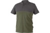 Футболка Polo HOEGERT TECHNIK URFT хлопок, темно-зеленая/асфальтовая, р. M HT5K419/M
