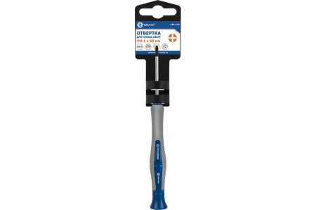 Отвертка для точных работ PH 1 х 50 мм CR-V,подвес КОБАЛЬТ Ultra Grip 245-275
