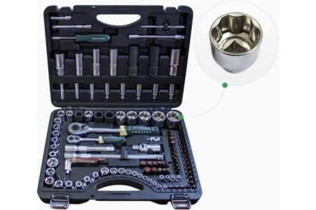 Набор торцевых 6-гранных головок и вставок ROCKFORCE 1/2, 1/4" DR, 108 предметов +6 предметов RF-41082-7-PREMIUM