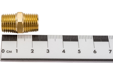 Соединитель резьбовой наружная резьба 1/4х1/4 ROCKFORCE RF-MM04/04