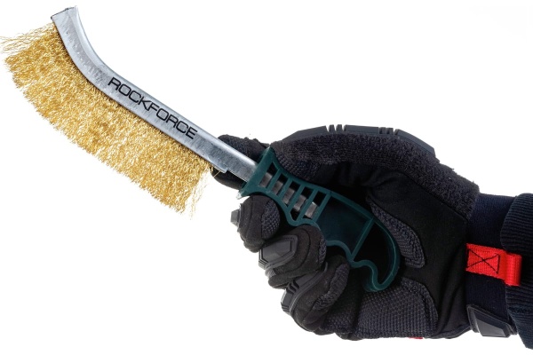 Щетка по металлу ROCKFORCE ручная в железном корпусе с пластиковой ручкой RF-34012124
