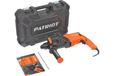 Перфоратор PATRIOT RH 263 SDS+, мощность 880 Вт, 2.9 Дж, 3 режима работы, макс.диаметр 26 мм, глубиномер, кейс 140301324