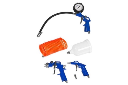 Воздушный поршневой безмасляный компрессор с набором инструмента Зубр МАСТЕР ЗКП-190-24-1.5-Н4