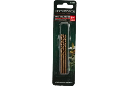 Сверло по металлу (3 шт; 3.6 мм; HSS-Co; в блистере) ROCKFORCE RF-DS3964