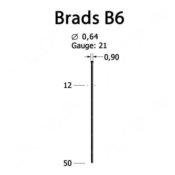 B6.50N Штифтозабивной пневмопистолет Brads B6/22-50 мм
