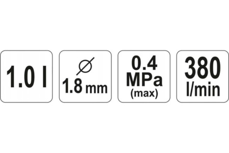 Пистолет-распылитель с нижним бачком YATO YT-2346