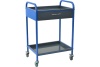 Тележка для инструментов Zatesov на две полки, открытая, c выдвижным ящиком TT-02-01-BLUE