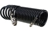 Шланг спиральный черный полиуретановый профи (5 м; 20 бар; 5х8 мм) Pegas pneumatic 4924