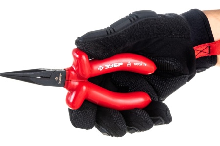 Диэлектрические тонкогубцы, высоковольтные до ~1000В, 160мм Зубр "ЭКСПЕРТ" "ЭЛЕКТРИК" 2214-3-16_z02