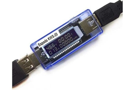Цифровой тестер USB Espada KWS-V20, 4 параметра, (синий) 41421