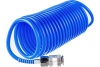 Шланг спиральный синий с быстросъемными соединениями профи (5 м; 5х8 мм; 20 бар) Pegas pneumatic 4910