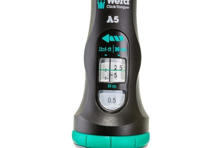 Динамометрический ключ с трещоткой WERAClick-Torque A 5 1/4, 2,5-25 Нм, L-290 мм WE-075604 Динамометрический ключ с трещоткой WERAClick-Torque A 5 1/4, 2,5-25 Нм, L-290 мм WE-075604