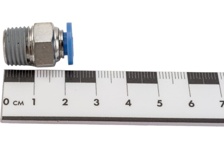 Фитинг цанговый прямой с наружной резьбой 1/4M для трубки диаметром 6 мм SHPI PC 06-R02