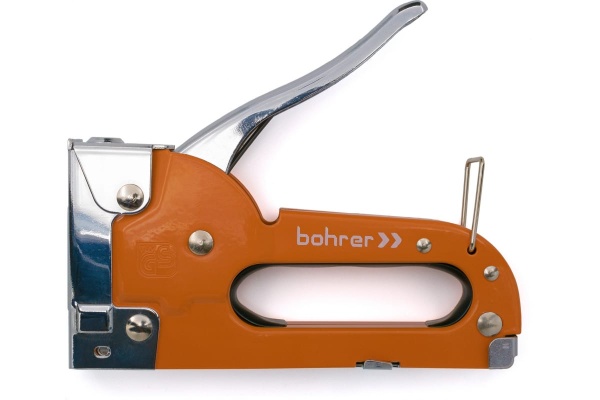 Мебельный степлер Bohrer 4-8 мм, усиленный, тип скобы 53, металлический 44130853