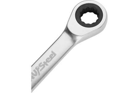 Комбинированный трещоточный укороченный ключ AV Steel 12мм шт AV-315312