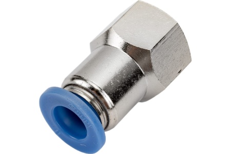 Фитинг цанговый прямой с внутренней резьбой 1/4F для трубки диаметром 8 мм SHPI PCF 08-R02