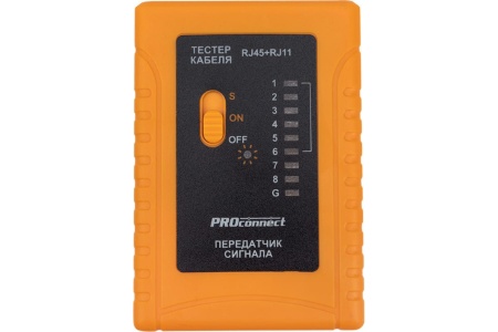 Тестер кабеля PROCONNECT RJ-45+RJ-11+RJ-12 468 12-1006-4