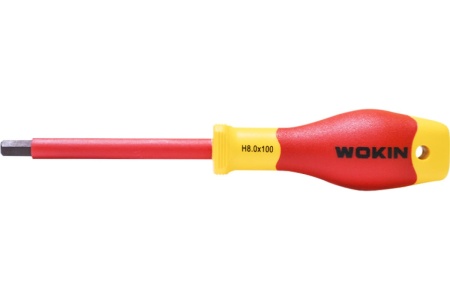 Диэлектрическая отвертка Wokin шестигранная, hex 8x100 мм 1352887