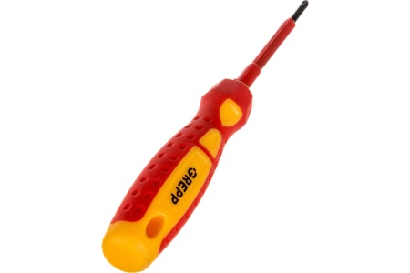 Крестовая диэлектрическая отвертка Ladina GREPP PH0х60 мм, CrV, двухкомпонентная рукоятка 202-030