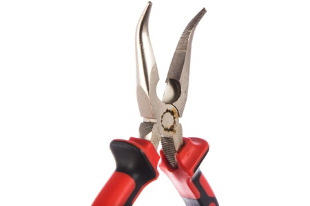 Изогнутые никелированные длинногубцы 160 мм MATRIX NICKEL 17420