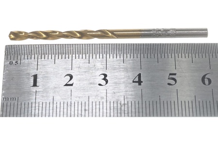 Сверло по металлу с покрытием нитридом титана (3х61х33 мм) Кратон 1 05 17 003