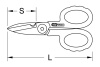 Универсальные ножницы для мастерских KS Tools 140 мм, поясная сумка 118.0060