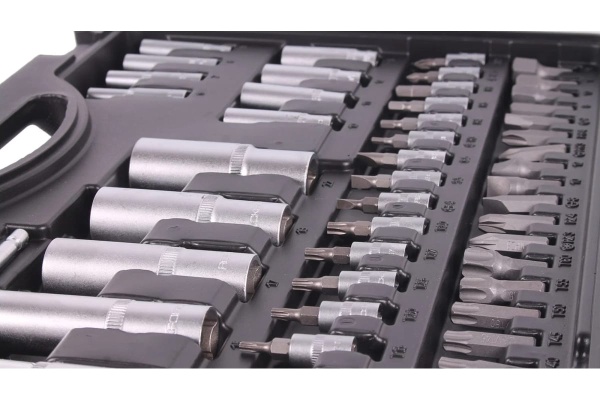 Набор торцевых головок и вставок ROCKFORCE 1/2"х1/4"DR 6-гранных 108 предметов RF-41082-5EURO